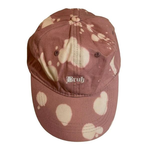 Unbranded Mauve / Cream One Size / Adjusts in Back / "Bruh" / Cap / Hat - Picture 2 of 6
